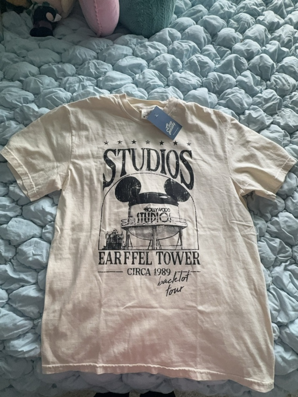 Comfort Colors Cream Tee with Black Star Print